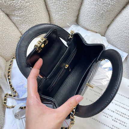 CHANEL 26S MINI KELLY BAG 19 IN BLACK CALFSKIN