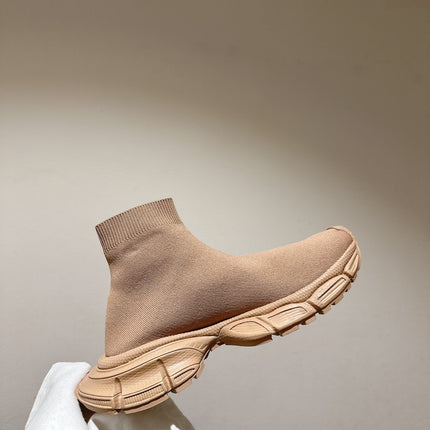 BALENCIAGA 25S SPEED TRAINER SNEAKERS 55 MM IN BEIGE KNIT