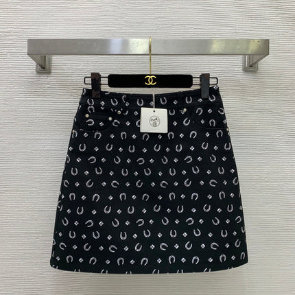 HERMES 26S DENIM SKIRT 601