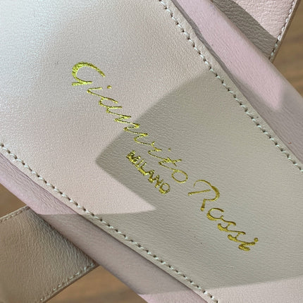 GIANVITO ROSSI 26S PLATFORM SANDALS 115 MM IN NUDE PINK CALFSKIN