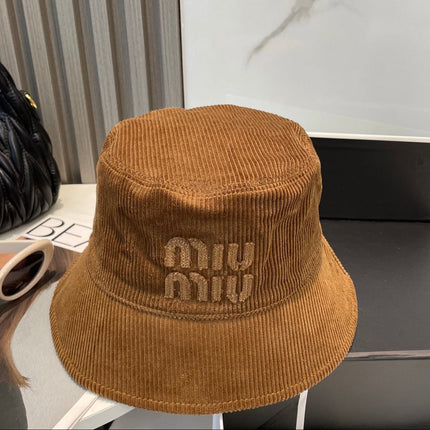 MIUMIU BUCKET IN BURNT ORANGE VELVET WITH LOGO
