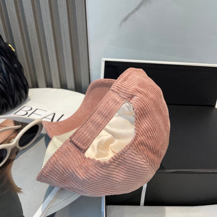 MIUMIU BASEBALL CAP IN PEACHY PINK VELVET