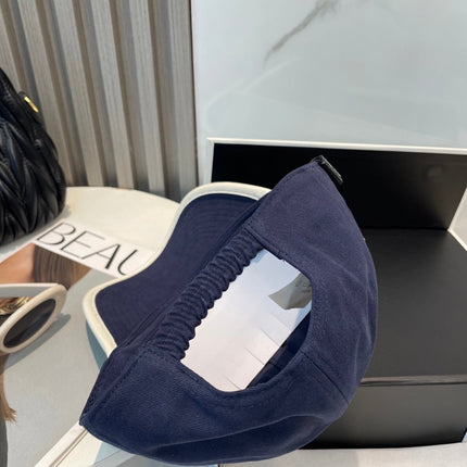 MIUMIU BASEBALL CAP IN NAVY BLUE FABRIC STYLE 7