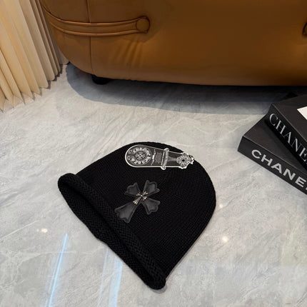 CHROME HEARTS 26S CROSS KNITTED BEANIE STYLE 001
