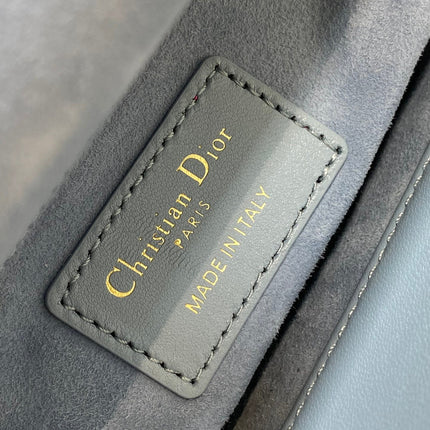 LADY MINI BAG 17 IN CERULEAN BLUE LAMBSKIN