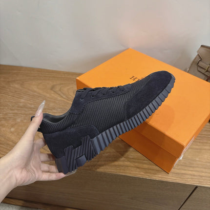 HM 26S BOUNCE SNEAKERS IN BLACK SUEDE AND FABRIC