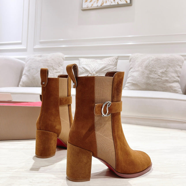 CL ANKLE BOOTS 70MM IN BROWN SUEDE