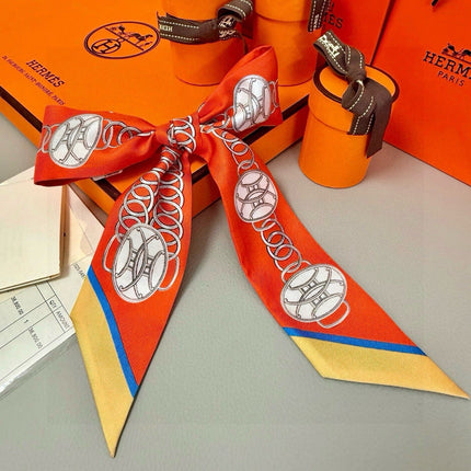 HERMES 26S TWILLY SCARF 86 IN SILK 498649