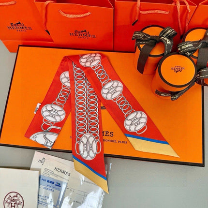 HERMES 26S TWILLY SCARF 86 IN SILK 498649