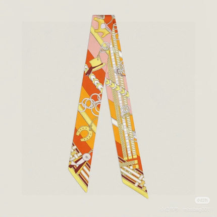 HERMES 26S TWILLY SCARF 86 IN SILK 498653