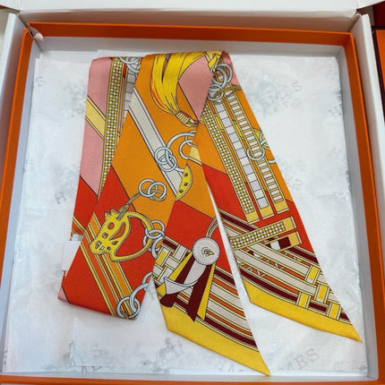 HERMES 26S TWILLY SCARF 86 IN SILK 498653