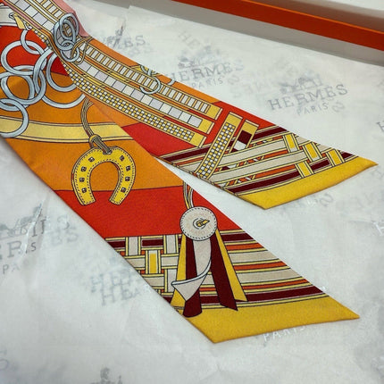 HERMES 26S TWILLY SCARF 86 IN SILK 498653
