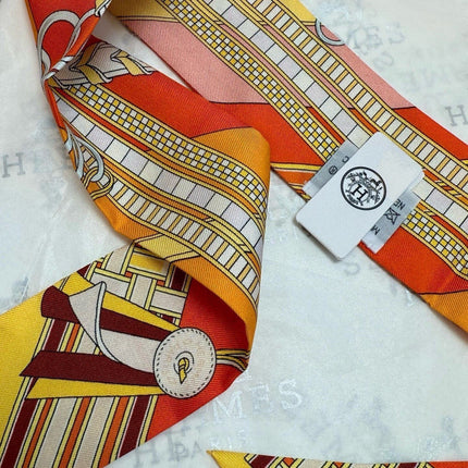 HERMES 26S TWILLY SCARF 86 IN SILK 498653