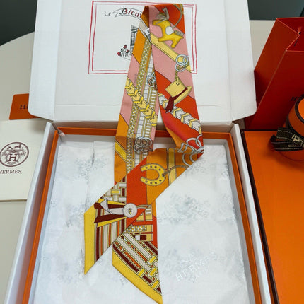 HERMES 26S TWILLY SCARF 86 IN SILK 498653