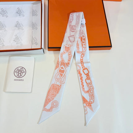 HERMES 26S TWILLY SCARF 86 IN SILK 492626