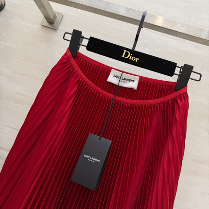 YSL 26S PLEATED MIDI SKIRT 268