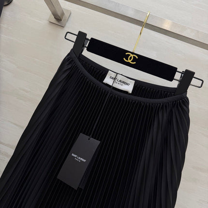 YSL 26S PLEATED MIDI SKIRT 267