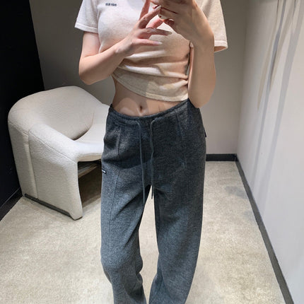 MIUMIU WIDE-LEG PANTS STYLE 657