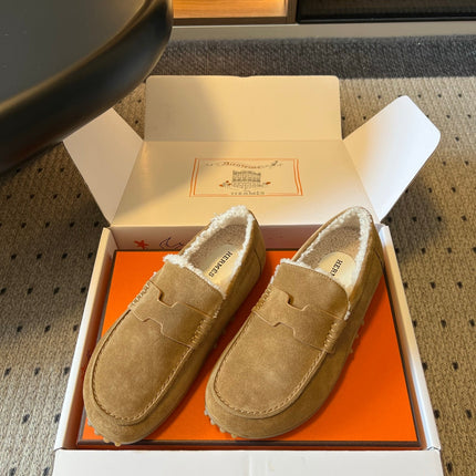 HM 26S DESTIN LOAFERS IN LIGHT BROWN SUEDE