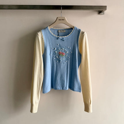 MIUMIU 26S TWO-PIECE SWEATER 1579