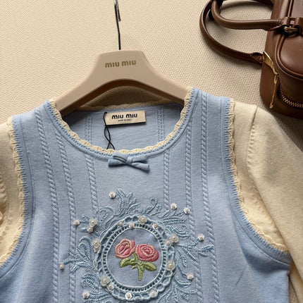 MIUMIU 26S TWO-PIECE SWEATER 1579
