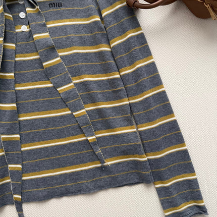 MIUMIU 26S SHAWL-COLLAR KNIT SWEATER 1505