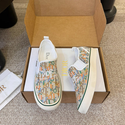DIOR 26S WALK'N'DIOR SLIP-ON SNEAKERS IN MULTICOLOR DIOR OBLIQUE EMBROIDERED CANVAS STYLE 03
