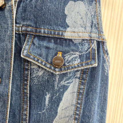 FENDI 26S SLEEVELESS DENIM DRESS 451