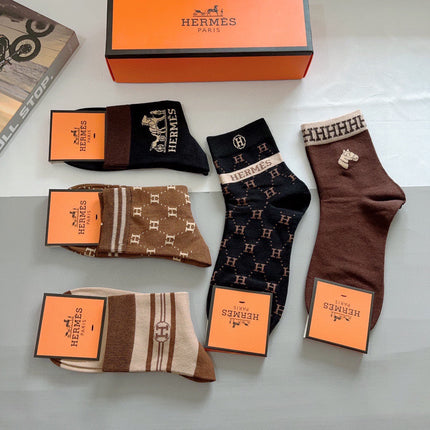 HERMES 26S ANKLE SOCKS 897438 (1 BOX)