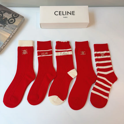 CELINE 26S CREW SOCKS 166961 (1 BOX)
