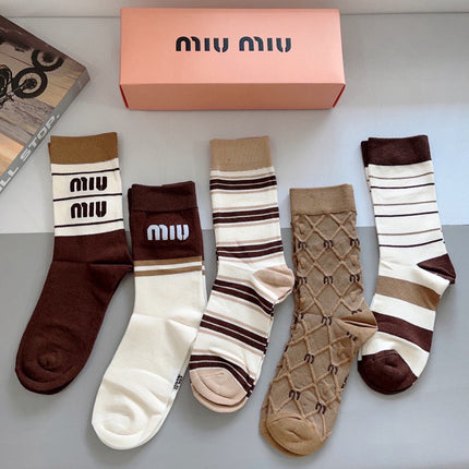 MIUMIU 26S CREW SOCKS 412395 (1 BOX)