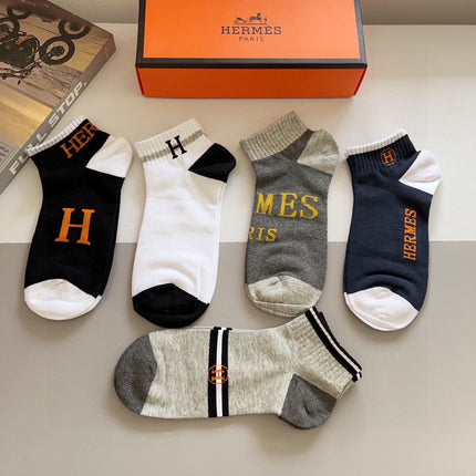 HERMES 26S ANKLE SOCKS 379110 (1 BOX)