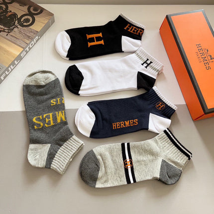 HERMES 26S ANKLE SOCKS 379110 (1 BOX)