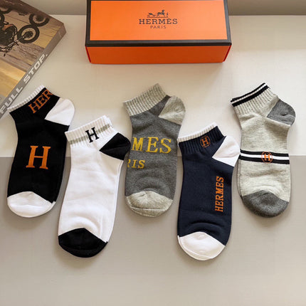 HERMES 26S ANKLE SOCKS 379110 (1 BOX)