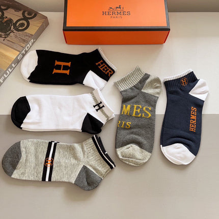 HERMES 26S ANKLE SOCKS 379110 (1 BOX)