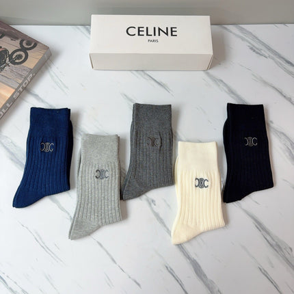 CELINE 26S CREW SOCKS 417780 (1 BOX)