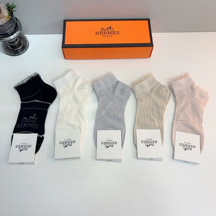 HERMES 26S ANKLE SOCKS 335593 (1 BOX)