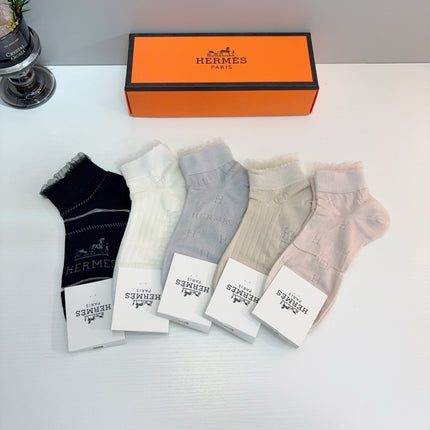 HERMES 26S ANKLE SOCKS 383888 (1 BOX)
