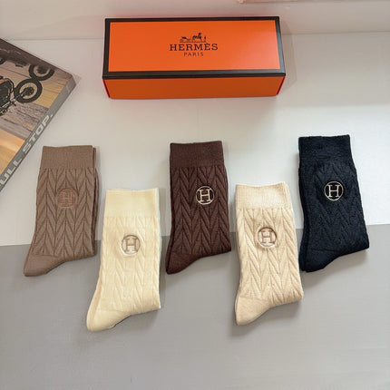 HERMES 26S CREW SOCKS 405335 (1 BOX)