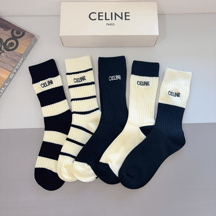 CELINE 26S CREW SOCKS 405347 (1 BOX)