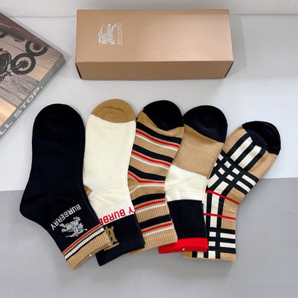 BURBERRY 26S ANKLE SOCKS 385546 (1 BOX)