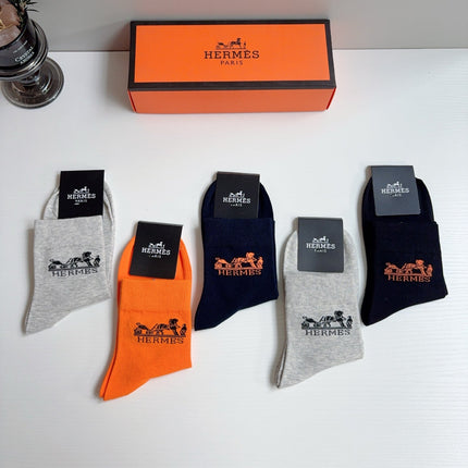 HERMES 26S ANKLE SOCKS 407146 (1 BOX)