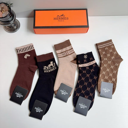 HERMES 26S ANKLE SOCKS 398727 (1 BOX)