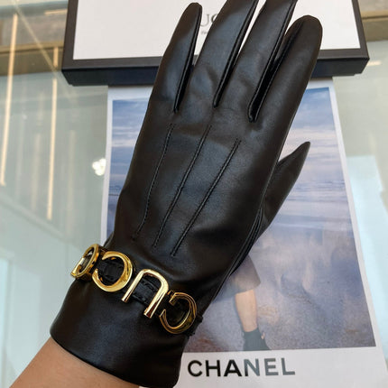 EUROPEAN GLOVES IN BLACK LAMBSKIN WITH CASHMERE LINING 376727