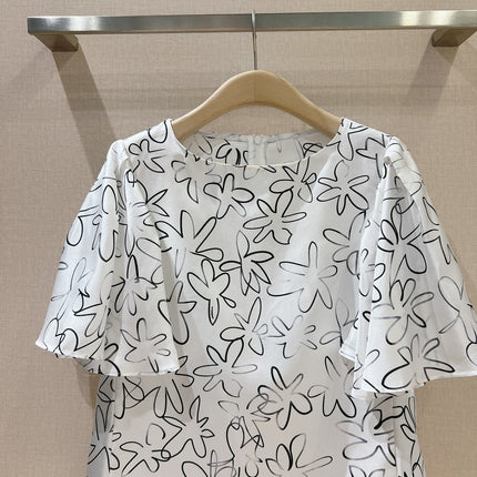 CHLOE 26S PRINTED SILK BLOUSE STYLE 113