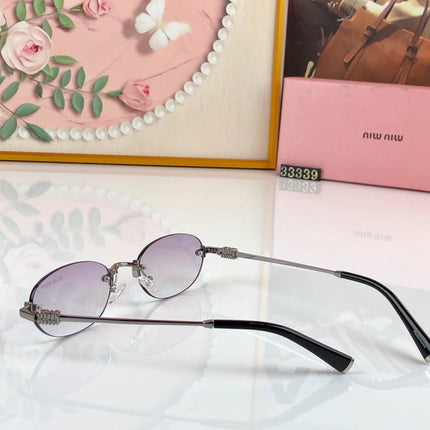 MIUMIU 26S RIMLESS OVAL FRAME IN METAL 436082