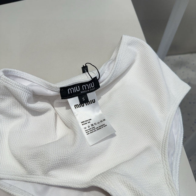 MIUMIU BIKINI 25S TWO PIECE IN WHITE 742670