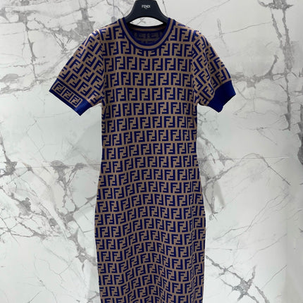 FENDI 26S SHORT-SLEEVE KNIT DRESS 284