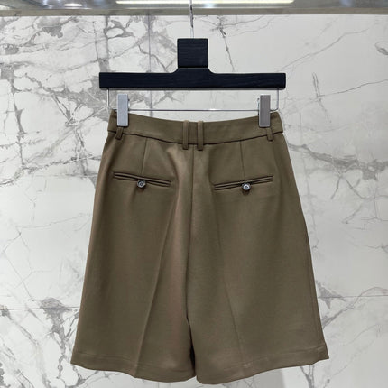 YSL 26S PLEATED BERMUDA SHORTS 455