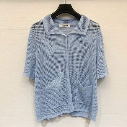 CHLOE 26S SHORT-SLEEVE KNIT TOP STYLE 67